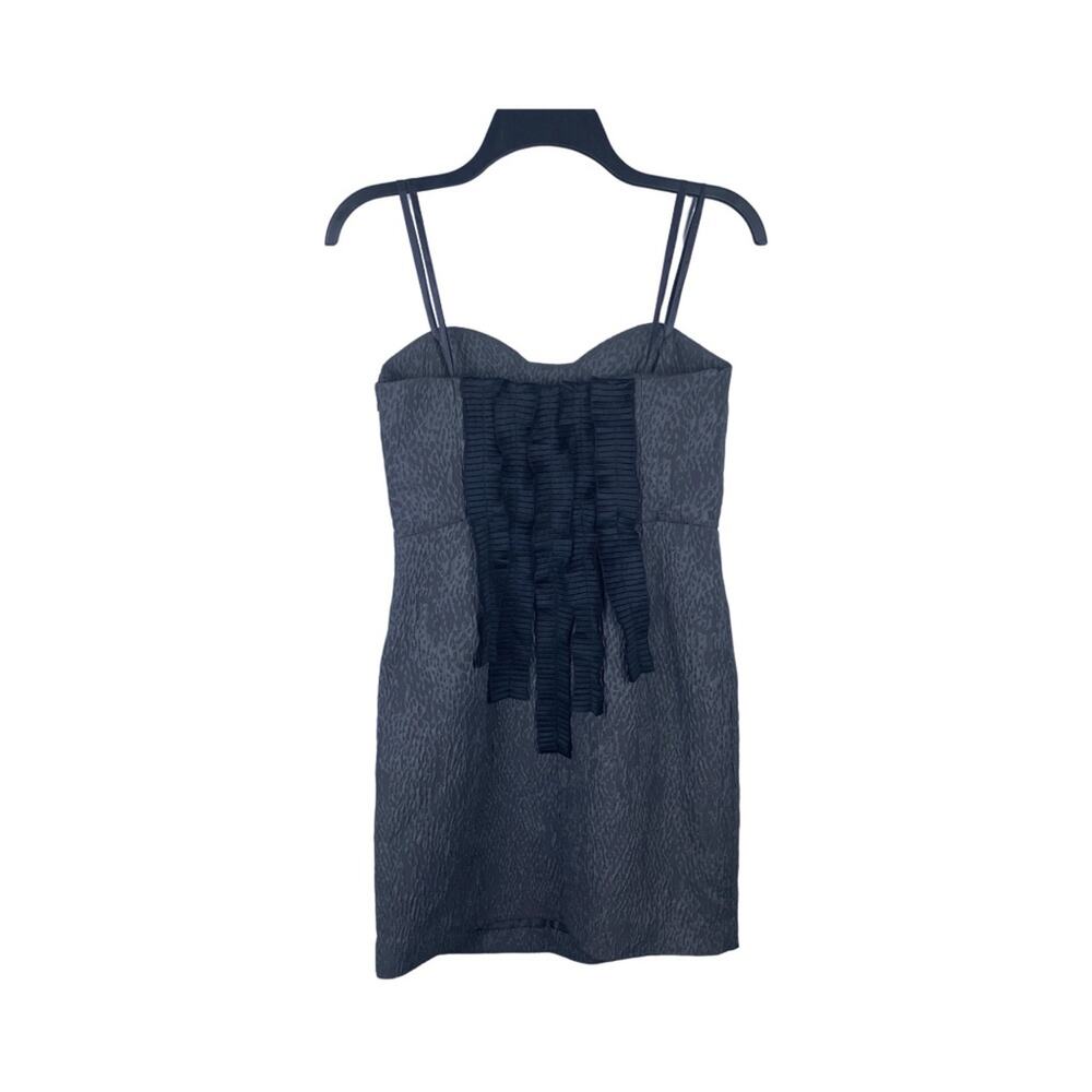 BCBGeneration Sleeveless Pleat Gray & Black Sweetheart Neckline Party Dress Sz 4